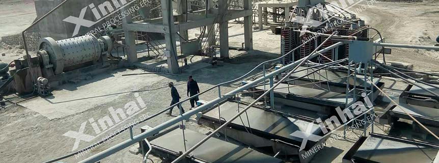 Ball mill and shaking table in Iran 300tpd chrome ore processing plant.jpg